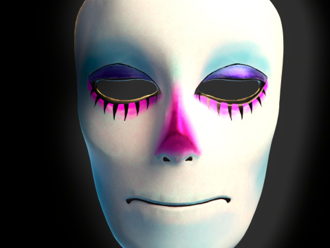 Expressionless mask 3D-printmodel
