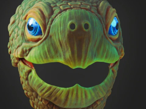 Schildkrötenmaske 3D Druckmodell