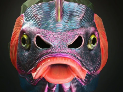 Fish mask 3D Print Model