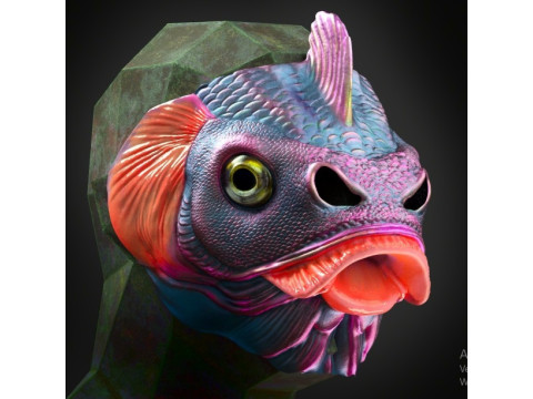 Fish mask 3D प्रिंट मॉडल