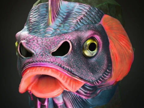 Maschera di pesce Modello di stampa 3D