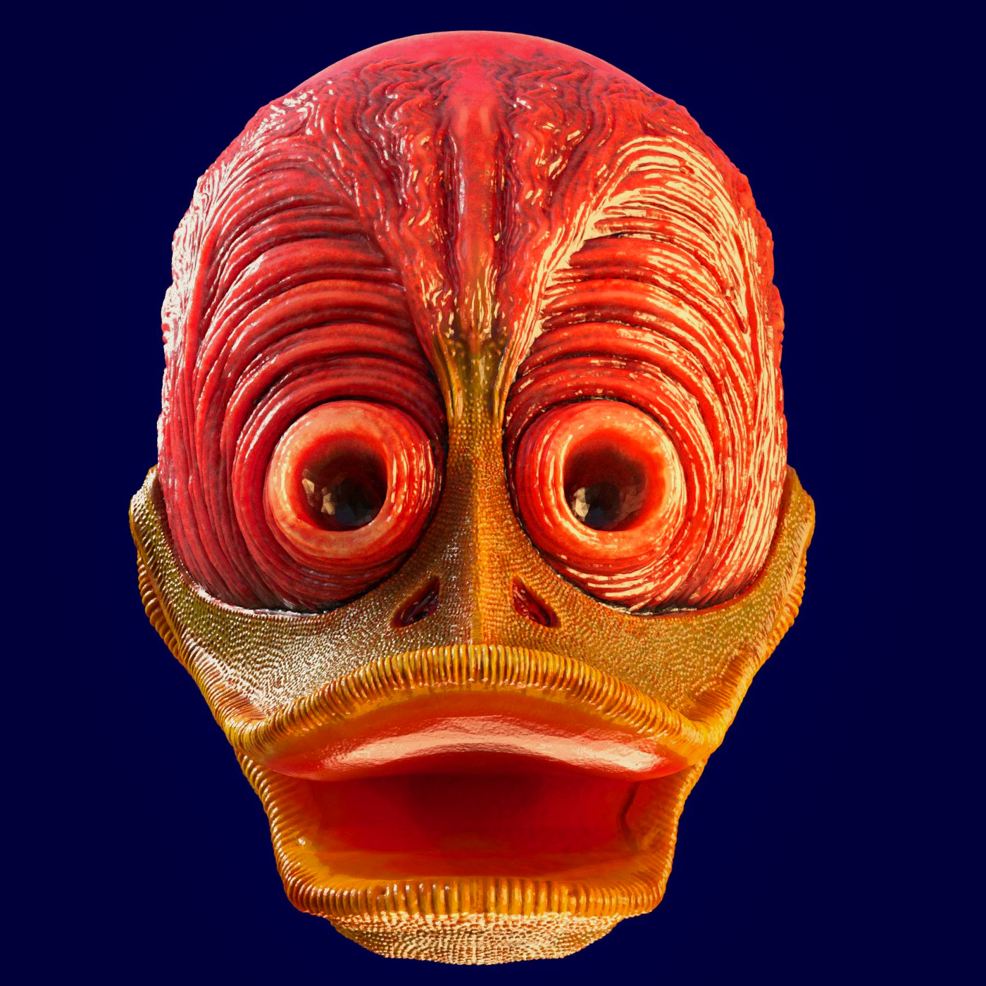 Donald duck creepy MASK 3D Print Model .c4d .max .obj .3ds .fbx .stl .blend 