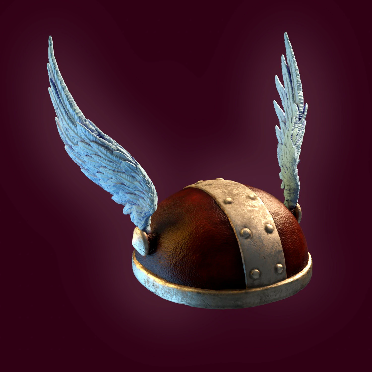 Helmet with wings 3D Print Model .c4d .max .obj .3ds .fbx .stl .blend 