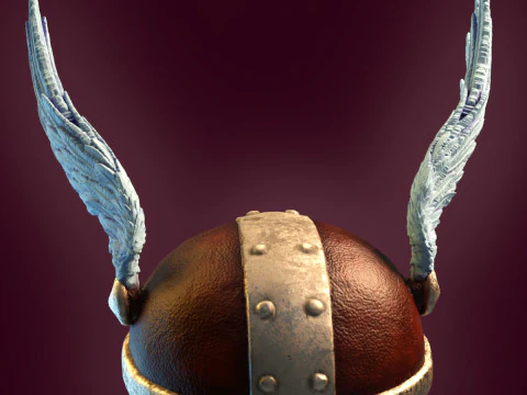 Helmet with wings 3D Print Model