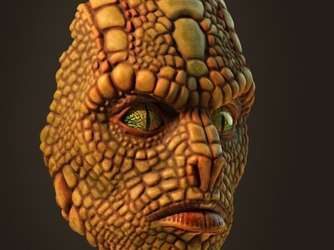 Reptiloid mask 3D 打印模型