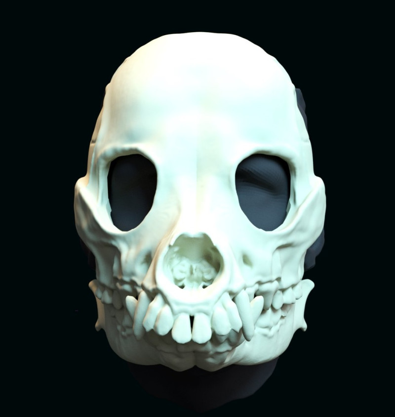 Druid skull mask 3D Print Model .c4d .max .obj .3ds .fbx .stl .blend 