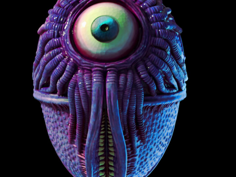 Squid Game Horror Mask Model Cetak 3D