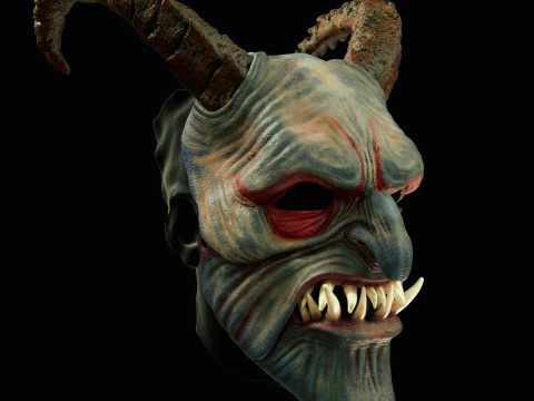 Máscara Krampus Modelo de Impressão 3D