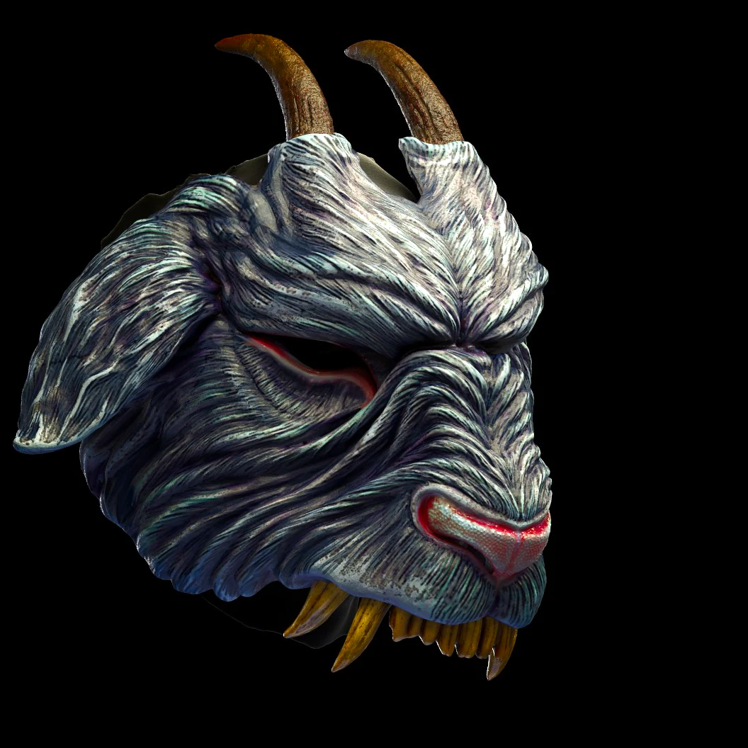 Kallikantzaros mask 3D Print Model .c4d .max .obj .3ds .fbx .stl .blend 
