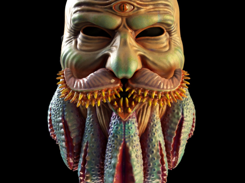 Maschera di Babbo Natale horror cosmico Modello di stampa 3D