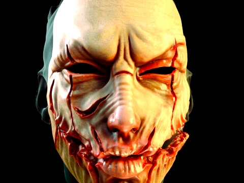 Metzger lächeln Maske 3D Druckmodell