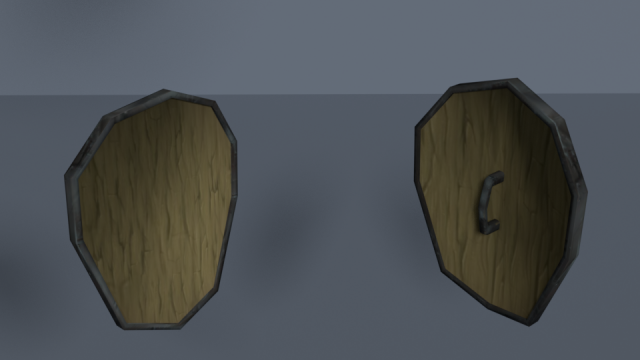 fantasy armor wood shield game ready low 3D Model .c4d .max .obj .3ds .fbx .stl .blend 