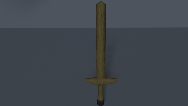 melee wood sword low poly game ready 3D 모델 .c4d .max .obj .3ds .fbx .stl .blend 