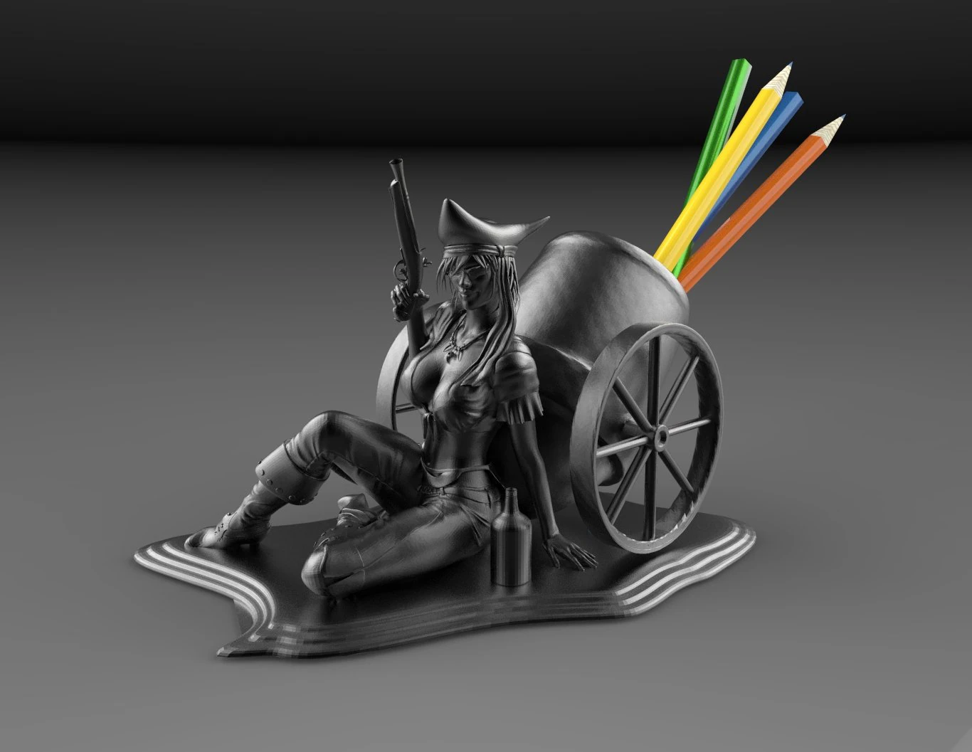pirate 3D Print Model .c4d .max .obj .3ds .fbx .stl .blend 