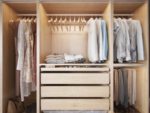 wardrobe with clothes 3D Model