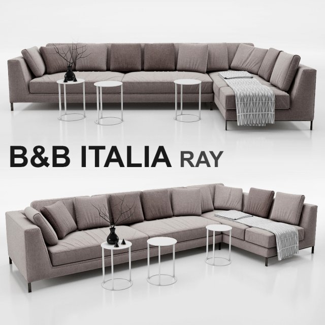 couch bb italia ray Model 3D .c4d .max .obj .3ds .fbx .stl .blend 