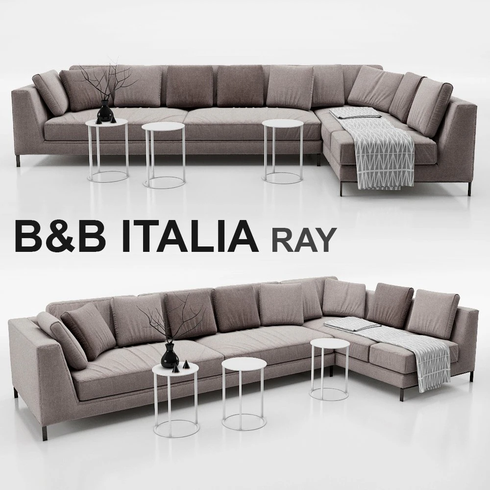couch bb italia ray 3D Model .c4d .max .obj .3ds .fbx .stl .blend 