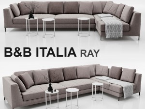 couch bb italia ray 3D Model