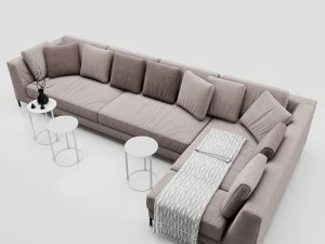 couch bb italia ray 3D Model