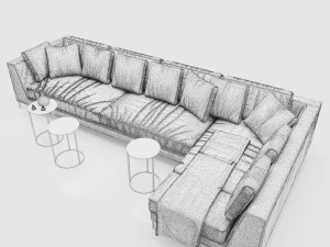 couch bb italia ray Model 3D