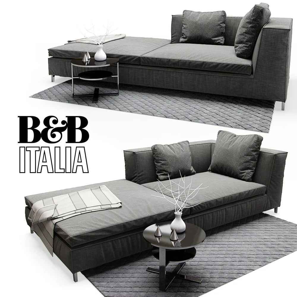 sofa bb italia 3D Model .c4d .max .obj .3ds .fbx .stl .blend