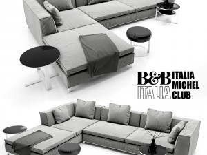 sofa bb italia michel 3Dモデル