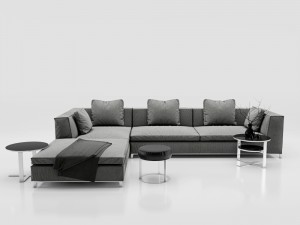 sofa bb italia michel 3D 모델