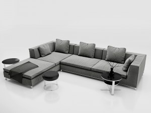 sofa bb italia michel 3D 모델