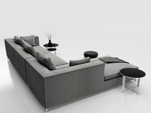 sofa bb italia michel 3D 모델