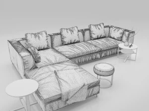 sofa bb italia michel 3D Model