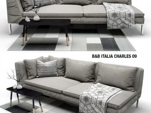 couch bb italia charles 3D Model