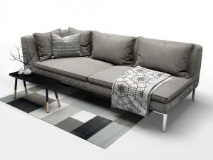 couch bb italia charles 3D Model