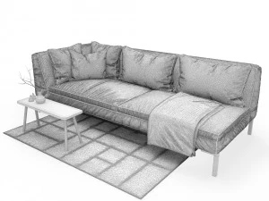 couch bb italia charles 3D Model