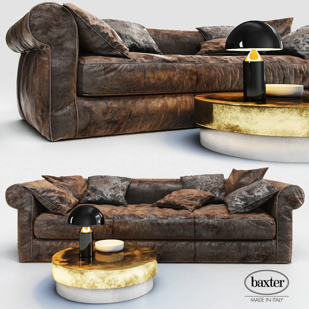 sofa baxter alfred soft 3D Model .c4d .max .obj .3ds .fbx .stl .blend 
