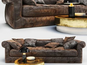 sofa baxter alfred soft 3D Model