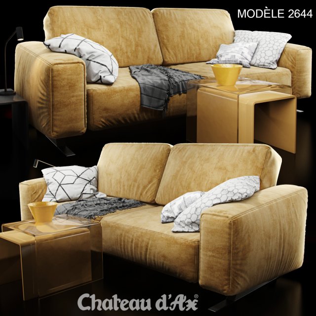 sofa chateau dax 2644 3D Model .c4d .max .obj .3ds .fbx .stl .blend