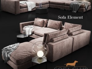 sofa element sofa club 3D Model