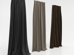 three curtains 3D Модель