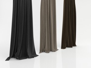 three curtains 3D-Modell