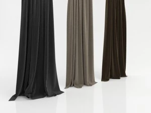 three curtains 3D Model
