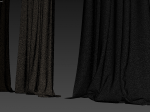 three curtains 3D-Modell