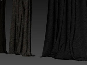 three curtains 3D Model