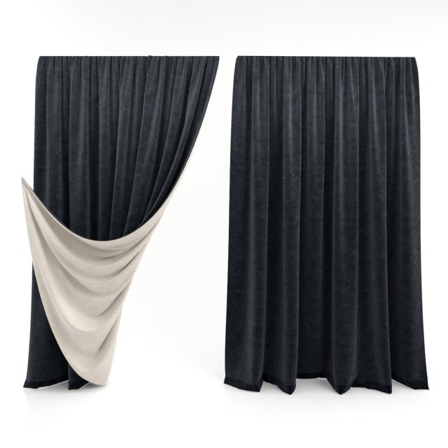 curtains 10 3D 모델 .c4d .max .obj .3ds .fbx .stl .blend 