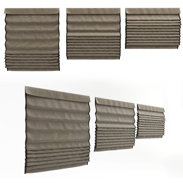 roman shades 3D Model .c4d .max .obj .3ds .fbx .stl .blend 