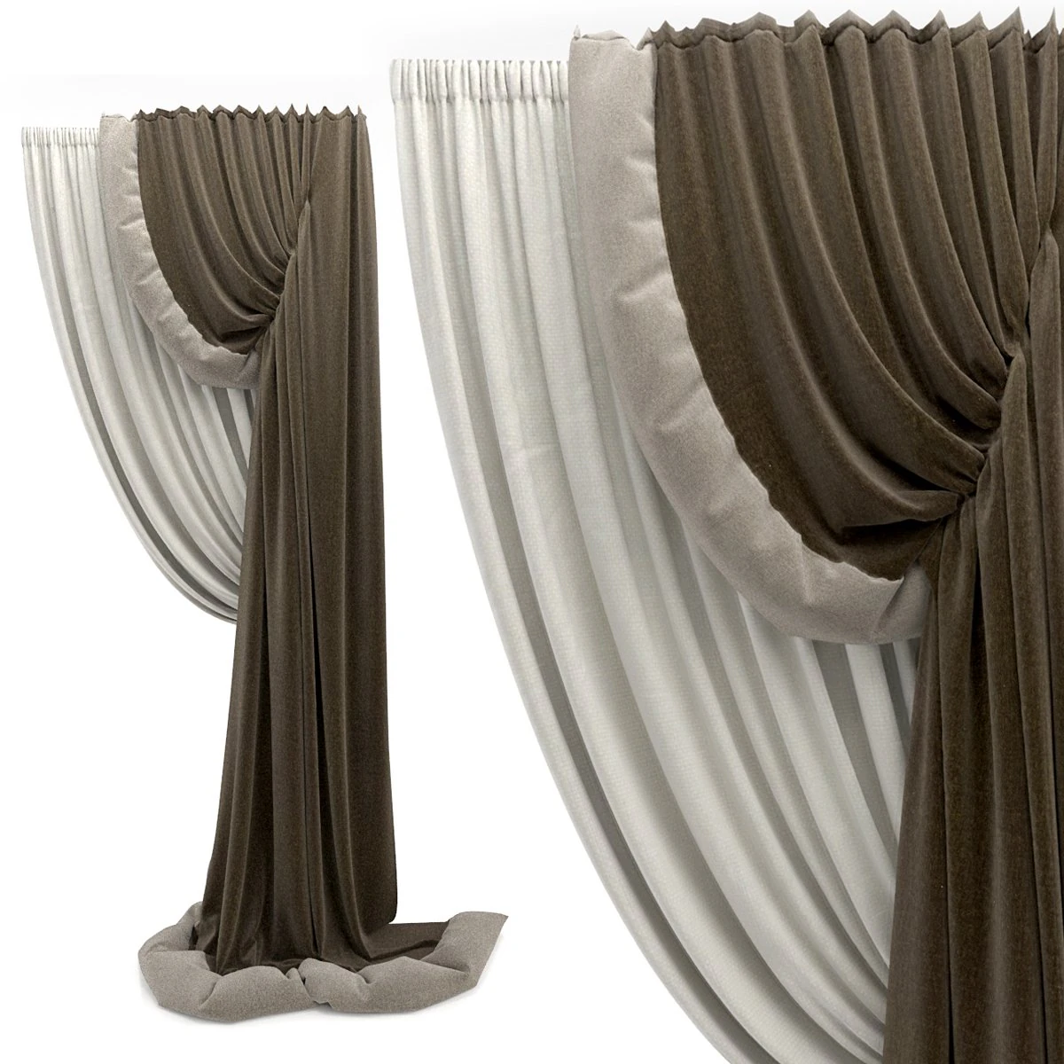 curtains 13 3D Model .c4d .max .obj .3ds .fbx .stl .blend 