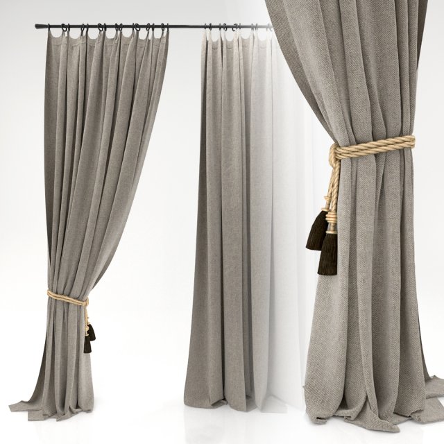 curtain 2 Model 3D .c4d .max .obj .3ds .fbx .stl .blend 