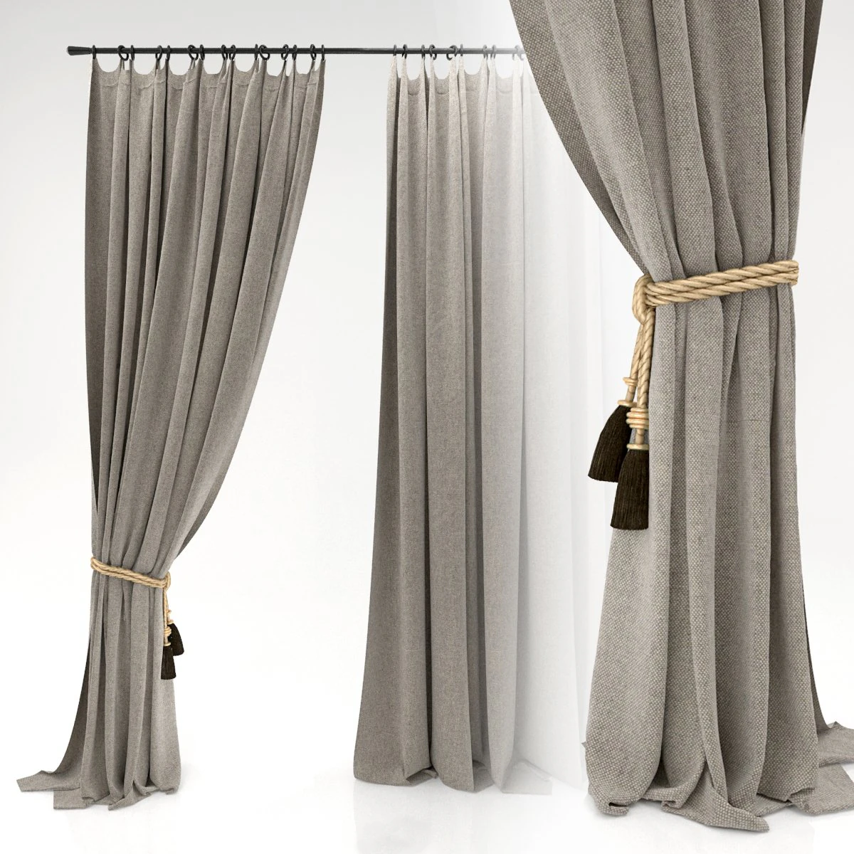 curtain 2 3D Model .c4d .max .obj .3ds .fbx .stl .blend 