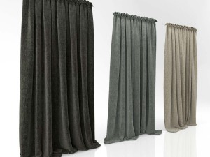 three curtains 2 3Dモデル