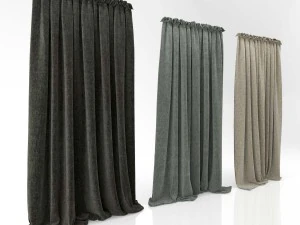 trzy zasłony 2 Model 3D