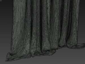 three curtains 2 Model 3D